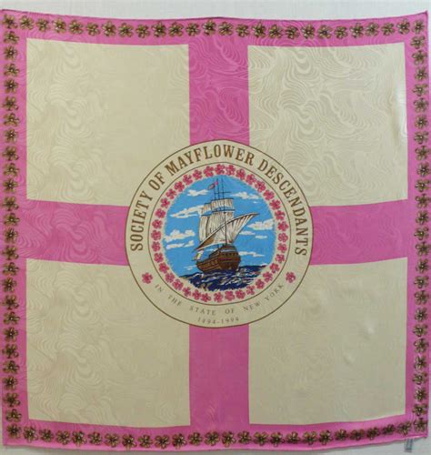 A pure silk Society of Mayflower Descendants State of NY Centennial ...