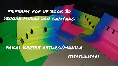 Cara Membuat Pop Up Book 3D YouTube