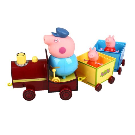 Peppa Pig Grandpa Pig's Train Action Figure Peppa George Grandfather Kid