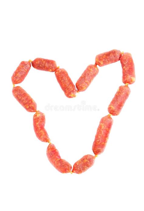 Heart Shape Salami Sausage Stock Image Image Of Wedding 121619695