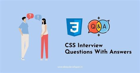 CSS Interview Questions With Answers Deepdeveloper