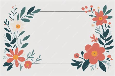 Premium AI Image | floral border frame design