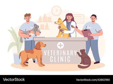 Veterinarian Clinic Vet Hospital For Animals Vector Image