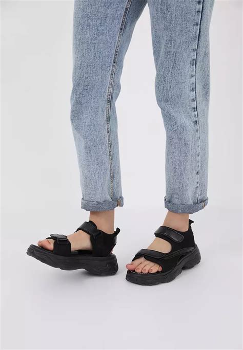 Jual Berrybenka Label Sofia Mecca Platform Sandal Black Original