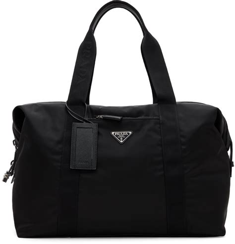 Prada Black Re Nylon Duffle Bag Ssense Canada