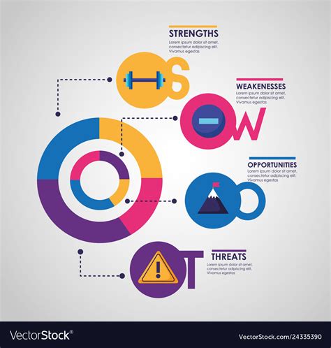 Swot - infographic analysis Royalty Free Vector Image