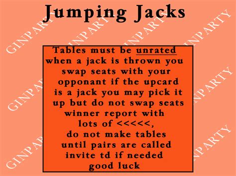 Jumping jacks - Ginparty Games Rules