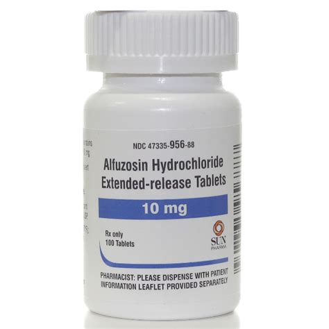 Alfuzosin Hcl Er Mg Rx Products