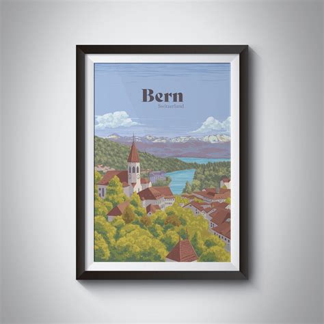 Bern Switzerland Travel Poster – Bucket List Prints