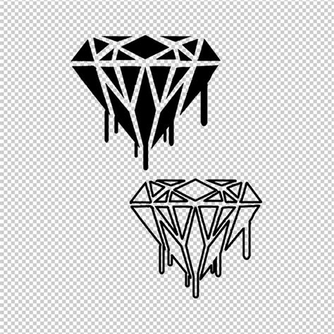 Dripping Diamond Svg Png Eps File For Cricut Silhouette Etsy