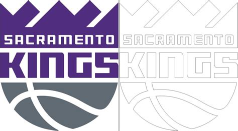 Kings Logo Coloring Page All Nba Teams Nba Basketball Teams Free