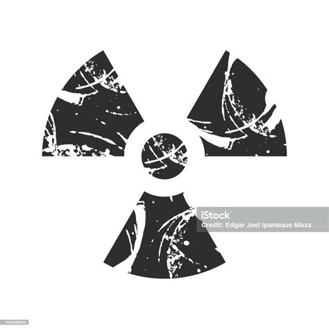 Radioactive Danger Sign Warning Vintage Style Pictogram Icon Caution Of ...