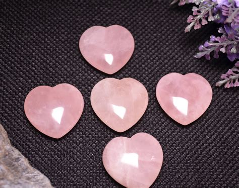 Best Hand Carved Pink Quartz Polished Heart Shapedrose Quartz Etsy