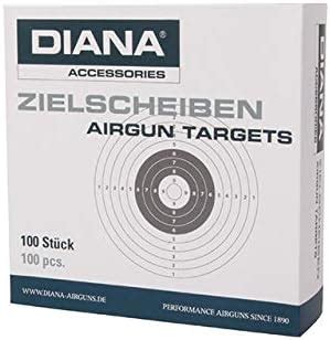 DIANA Zielscheiben 14x14 100er Pack Zielscheibe Luftgewehr Luftpistole