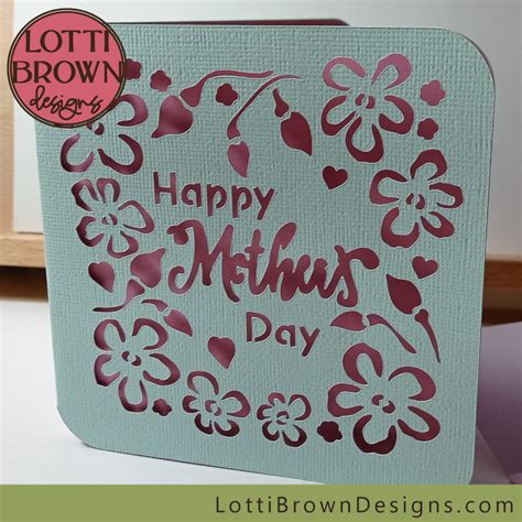 Mothers Day Card Svg Template