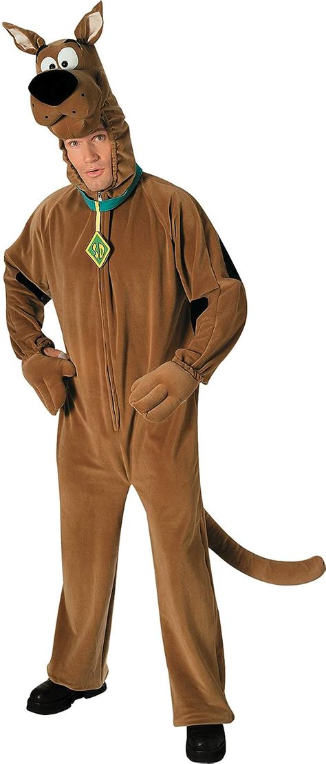 Scooby Doo 16352 Rubies Official Deluxe Costume One Size Adult Brown Uk Clothing