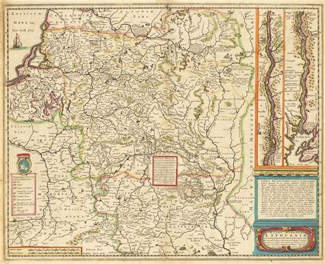 Old Map of Lithuania 1645 Ancient Map Rare Fine - Etsy