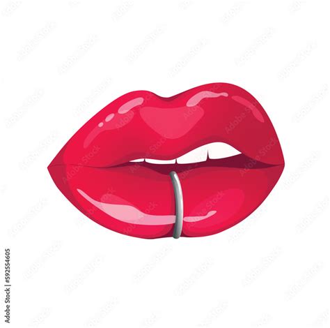 Concept Sexy Lips This Flat Vector Concept Cartoon Design Features A