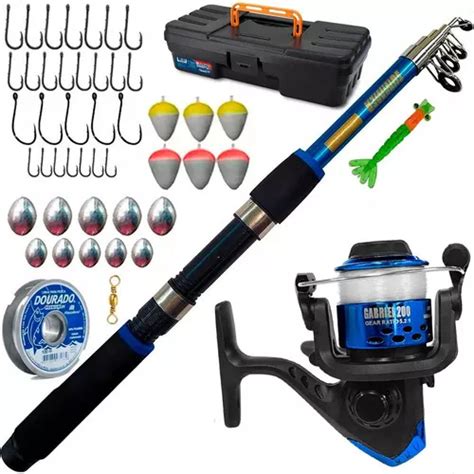 Kit De Pesca Completo Vara M Molinete Itens Mercadolivre