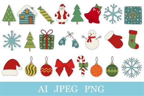 Christmas Sticker Bundle Stickers Printable PNG By IrinaShishkova