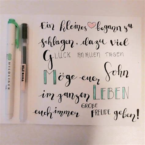 Pin Von Anika Spindler Auf Handlettering Karte Zur Geburt Schreiben