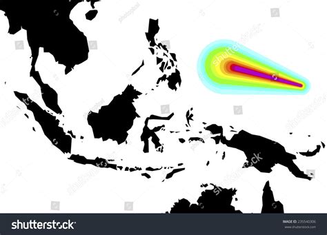 Strong Typhoon On Philippines Illustration Stock Illustration 235540306 ...