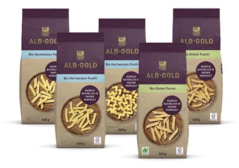 Alb Gold Nudeln In Papier Verpackt