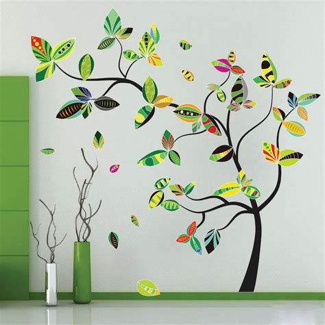 Abstract Tree Wall Decal Large Tree Wall Sticker Peel And Stick Tree