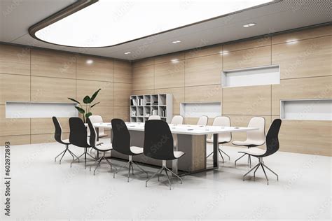 Modern conference room interior design with lighting ceiling ...