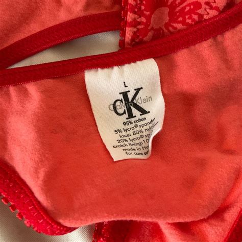 Vintage Calvin Klein String Bikini Panties Sz Large Gem