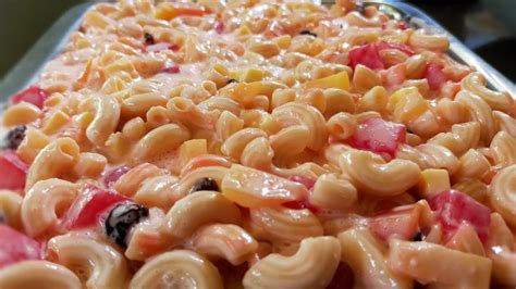 Macaroni Fruit Salad Filipino Style Youtube