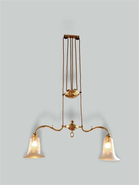 Faraday & Son, London | Edwardian Rise & Fall Ceiling Light | England c