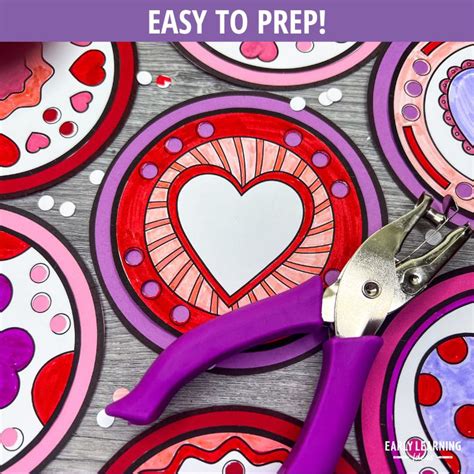 heart hole punch circles early learning ideas