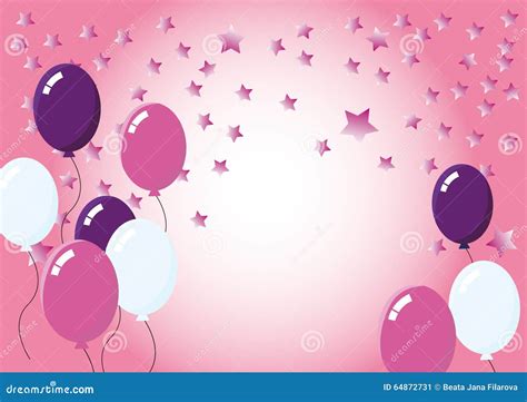 Color party balloons stock illustration. Illustration of glossy - 64872731