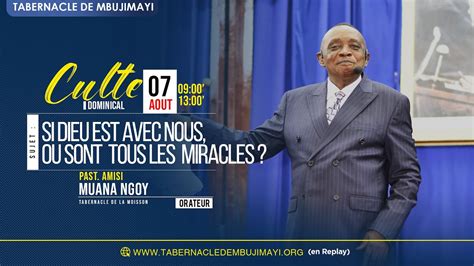 Si Dieu est avec nous où sont tous les miracles Past AMISI MUANA NGOY