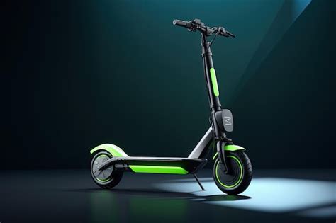 Representaci N D De Un Scooter El Ctrico Moderno Sobre Un Fondo Oscuro