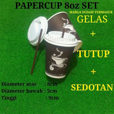 Jual ISI Pcs PAKETAN Gelas Kertas Foam Paper Cup Oz Motif Hot Coffe Kopi Teh Panas Shopee