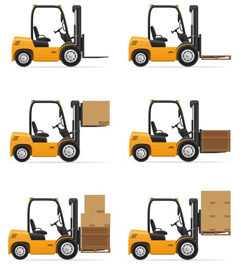 Forklift Truck Vector Illustration 489230 Vector Art At Vecteezy