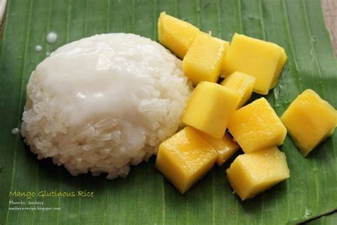 Amiliaya Recipe Mango Glutinous Rice 芒果糯米饭