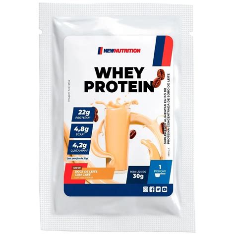 Whey Protein Concentrado 1 Sachês 30g Doce de Leite Café