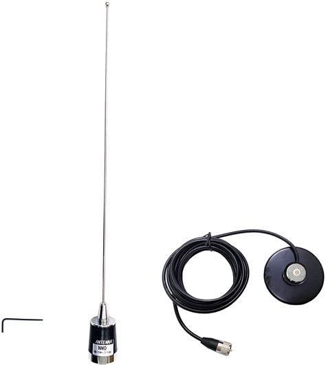 Antenna Radio Mobile Nmo Vhf 136 174mhz Supporto Base Magnetico