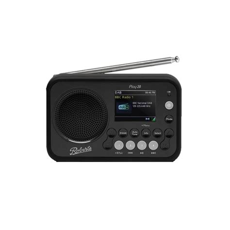 Roberts Radio Play20blk Dab Radio In Black