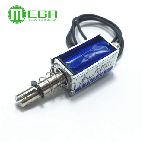 DC 12V 300mA 5N 10mm Precise Pull Push Type Solenoid Electromagnet JF