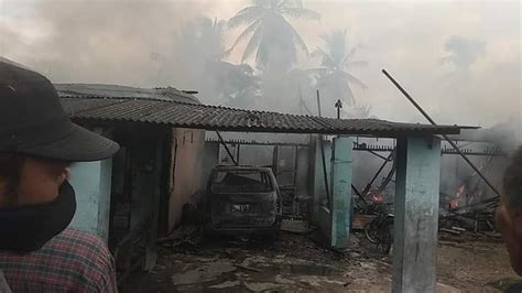 Tiga Rumah Warga Di Langsa Ludes Terbakar