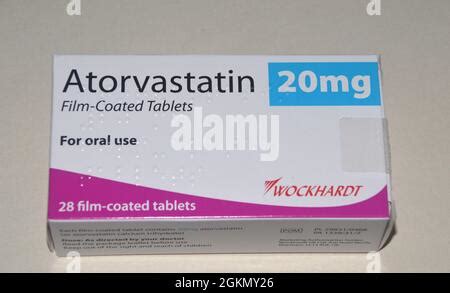 A Box Of Mg Film Coated Atorvastatin Lipitor Statin Tablets