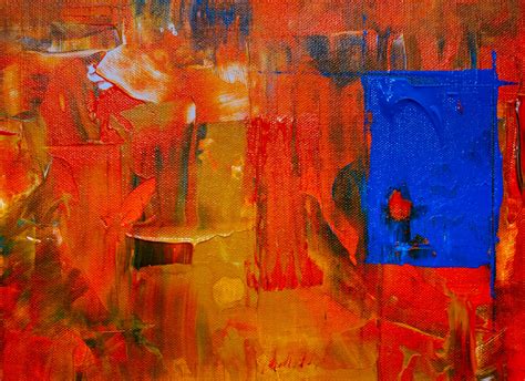 Red and Blue Abstract Painting · Free Stock Photo