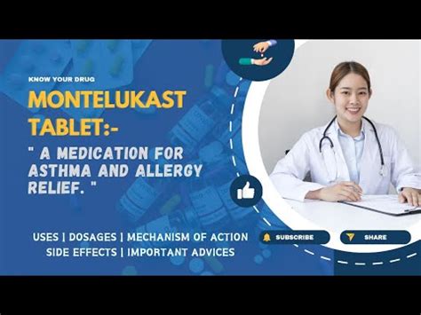 Montelukast Tablets: Uses, Dosage, Mechanism, Side Effects, and ...