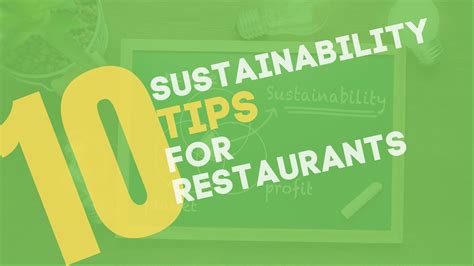 Sustainability Tips For Restaurants Nmra