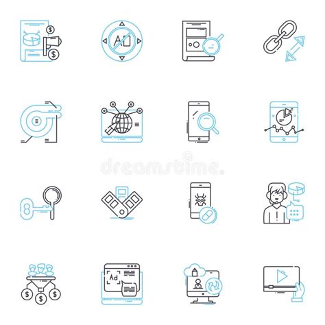 Brand Strategy Linear Icons Set Identity Positioning Culture