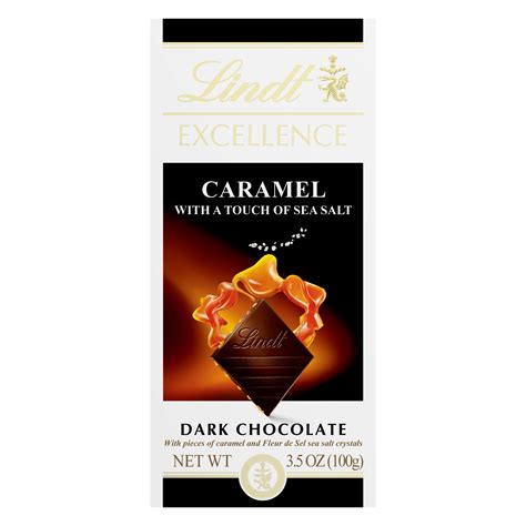 Lindt Excellence Dark Chocolate Bar With Caramel And Sea Salt Pack Of 3